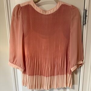 Ted Baker Size 2 Two Toned Pink Blouse